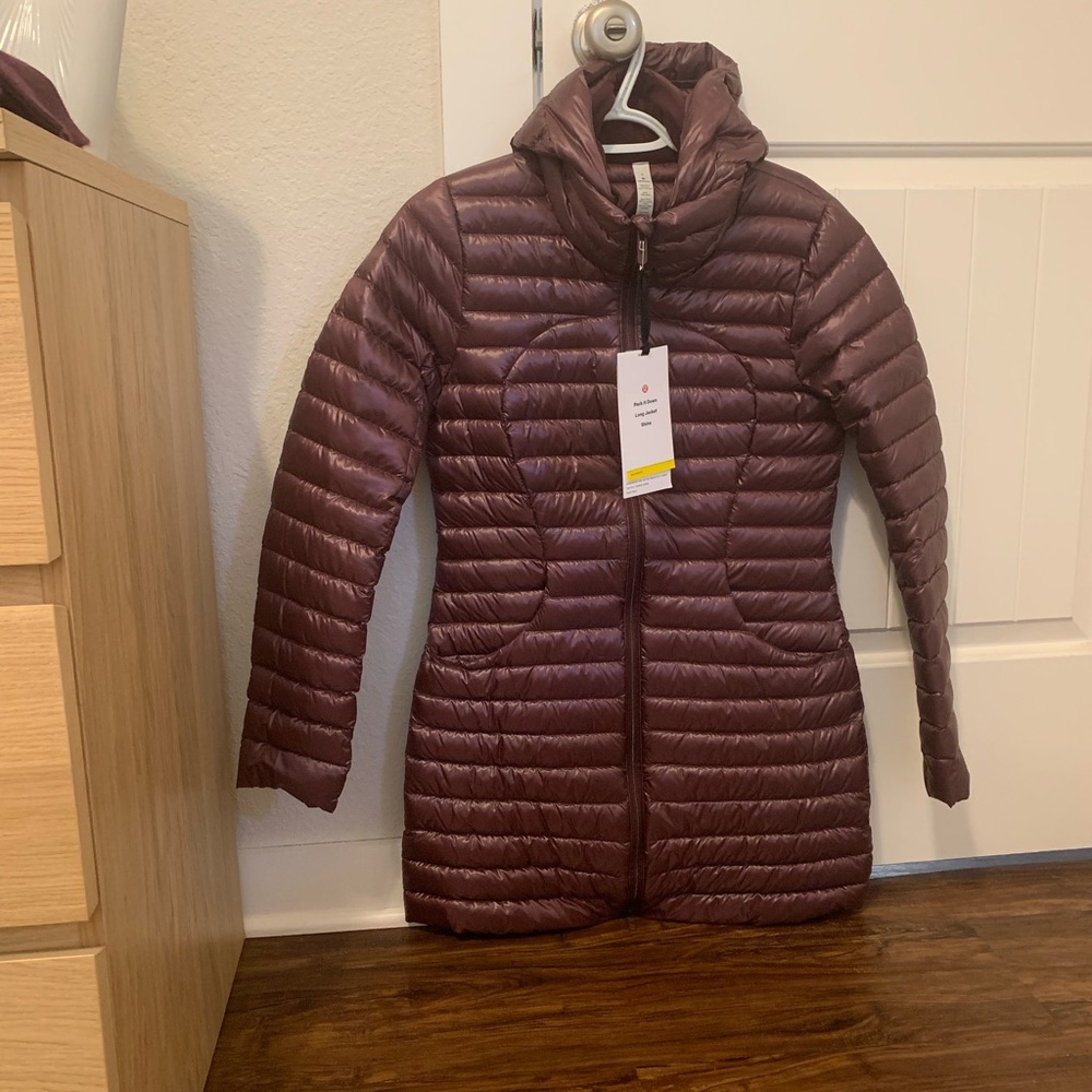NWT Lululemon Pack it Down Long Jacket Shine